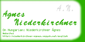 agnes niederkirchner business card