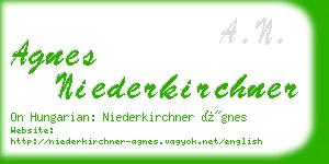 agnes niederkirchner business card